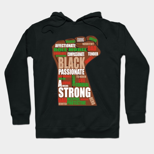 Black daddy african american gift Hoodie by DODG99